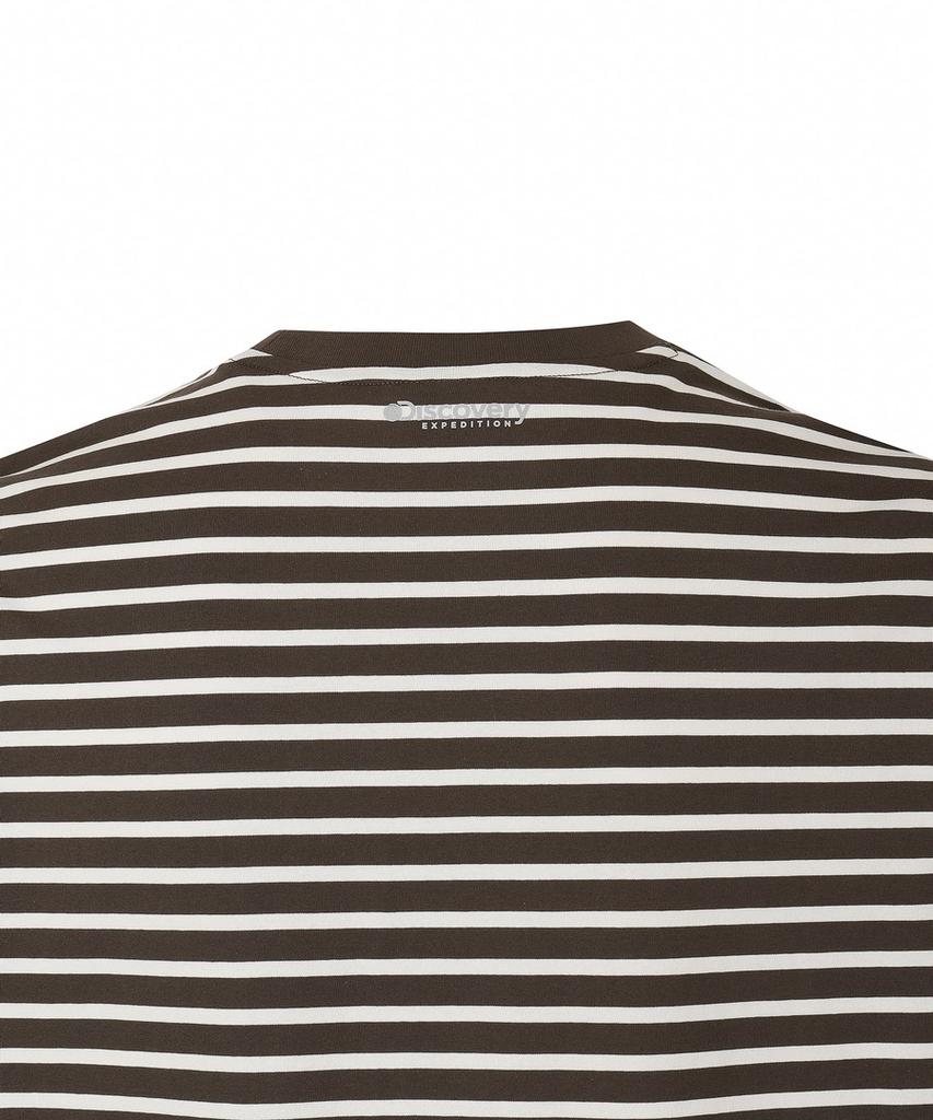 DISCOVERY EXPEDITION Men'S Striped Short Sleeve T-Shirt (Brown)