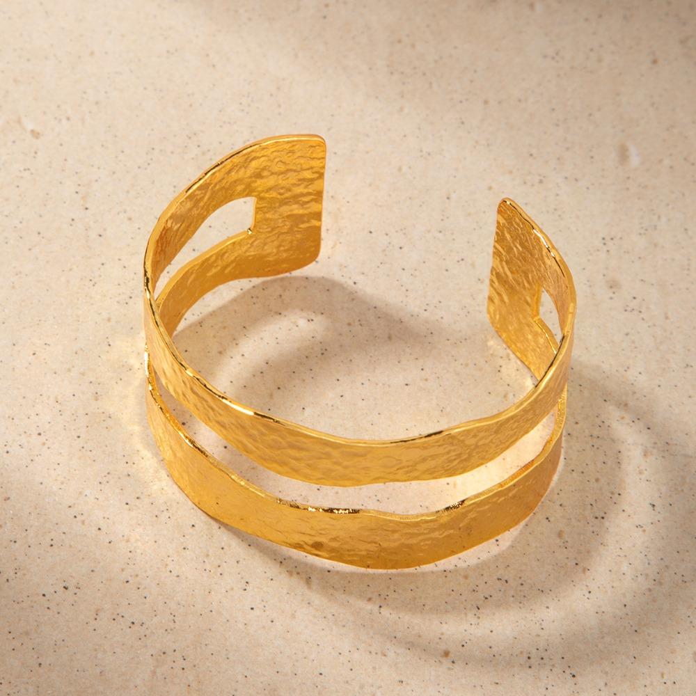 

Геометрический открытый браслет Модная бижутерия Полый металлический браслет Кованый браслет-манжета Браслет Девушка Style 1