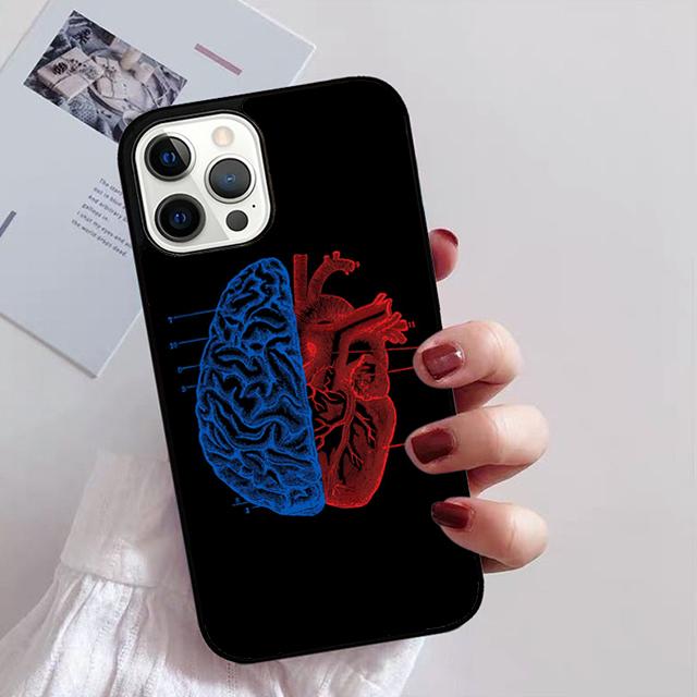 Anatomy Brain Phone Case For iPhone 17 Air 16 15 14 13 12 Pro Max Plus Max Cover Shell coque