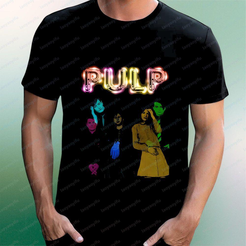 Pulp Band - Summer Trend Harajuku Short-Sleeved Unisex's and WoUnisex's Universal Shirt Pattern Large-Sized Comfortable T-Shirt