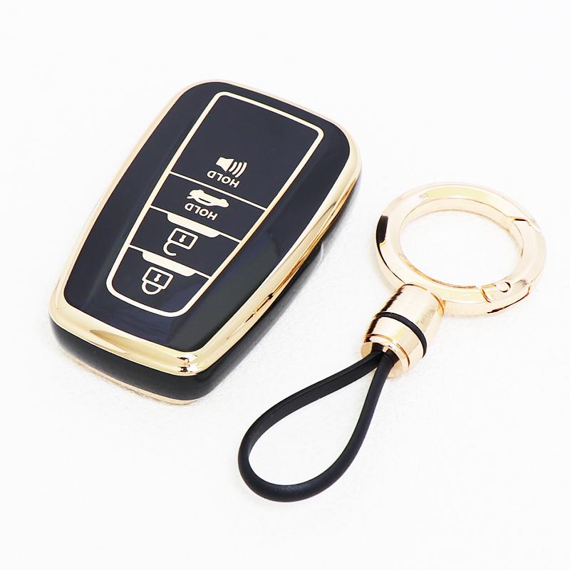Auto Keyless Protector Keychain For Toyota Chr Rav4 Prado Prius Camry Corolla C-Hr Auto Tpu Car Key Cover Case Accessories