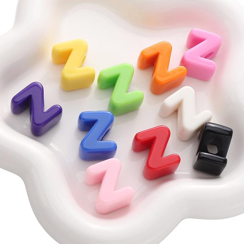 Acrylic Large Hole Letter Beads (10 pcs) – DIY Bracelet Accessories