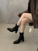 High-heeled Martin boots women's autumn and winter new temperament French niche bare boots cycling boots