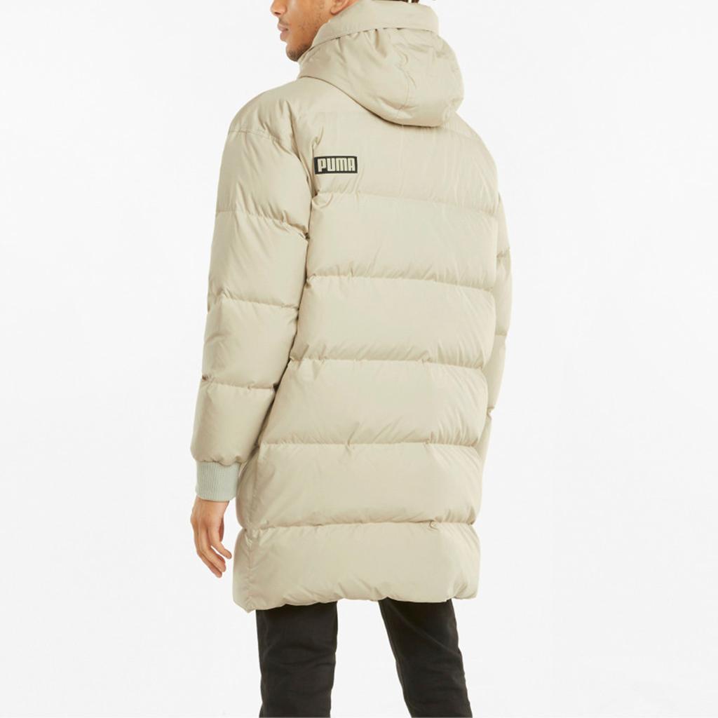 Puma Protective Down Jacket With Logo Pocket And Hood Men Outerwear Khaki 847665-42