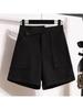 Women's Woolen Bootcut Shorts – Autumn/Winter 2025 Collection, European Style, Wide Leg, Plus Size, Hot Selling