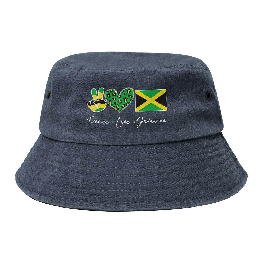 Mädchen Fischerhut Frieden Liebe Jamaika Flagge Jamaikanischer Sommer Strandhut Leichtgewichtiger Anglerhut Session Hüte Geburtstag Geschenkidee