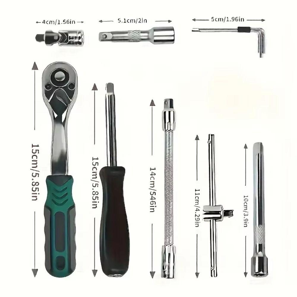 Wear-resistant Ratchet Wrench Set Strong Toughness Screwdriver Socket Nut Set  Automotive Repair