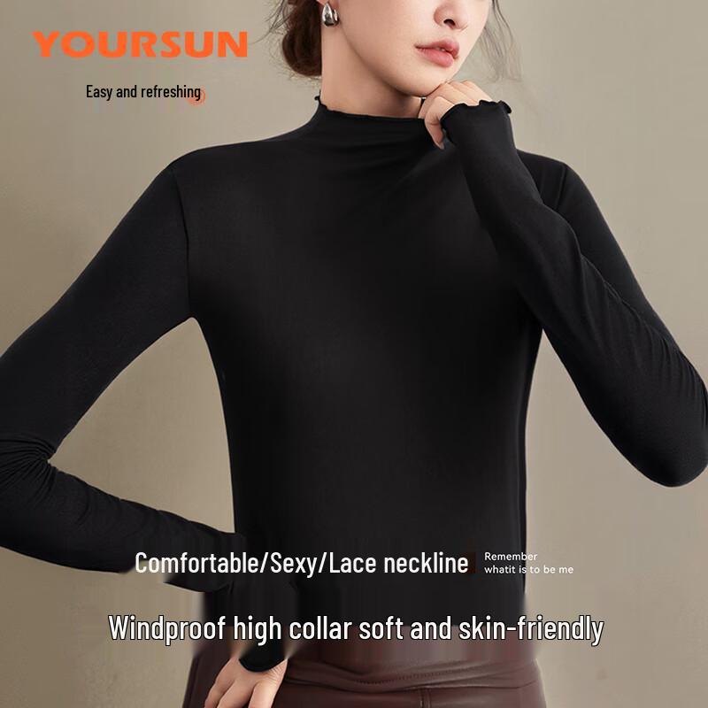 

Женский термотоп Evershine с оборками и полувысоким воротником M