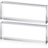 1pcs Transparents Square Acrylic Stick Bar, Clear for DIY Craft, Display Stand, Polished Edges, Multiple Sizes