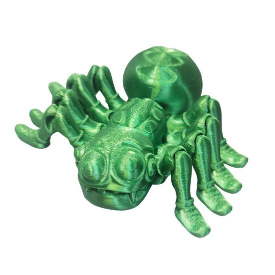 

Модель паука, 3D-печатная игрушка-действие, реалистичный вид, яркий цвет, насекомое, паук, игрушка-непоседа, реквизит для фотосъемки зелёный