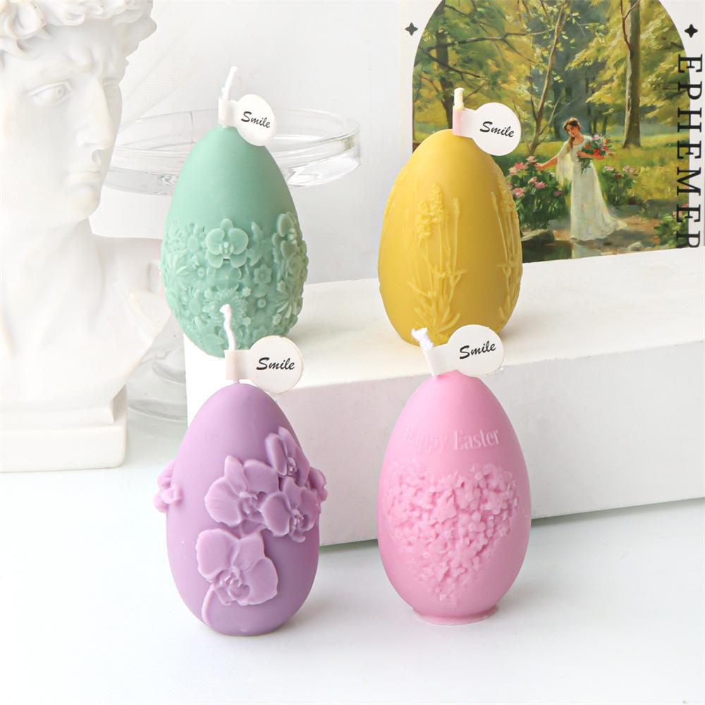 Graffiti Eggs Candle Making Kit Aromatherapy Easter Egg Candle Molds Easter Silicone Mould Embossed Aromatherapy Plaster