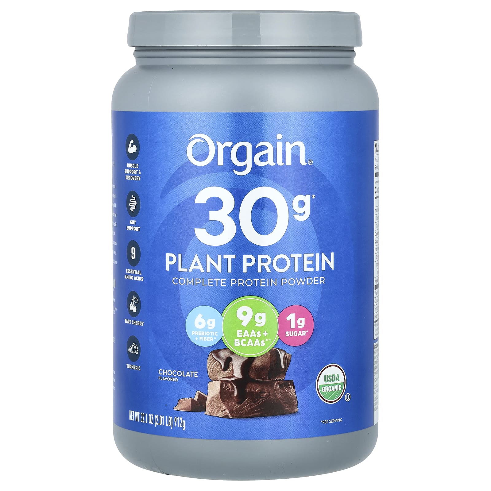 

Orgain, Plant Protein, Complete Protein Powder, Chocolate, 912 g (2.01 lb)