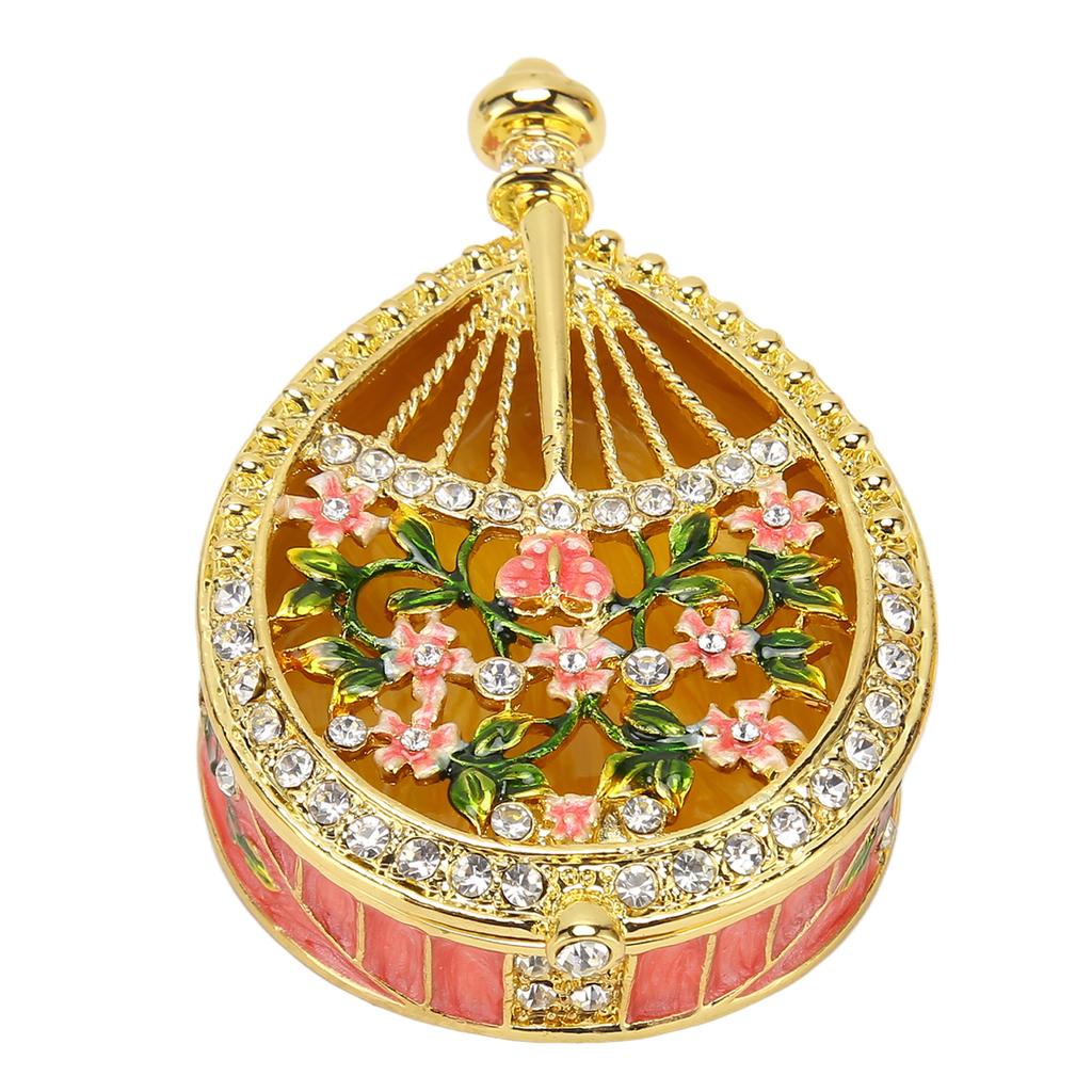 Prydnadslådor Fläktformade Vackra Dekorativa Gångjärnsförsedda Prydnadslådor för Förvaring av Smycken