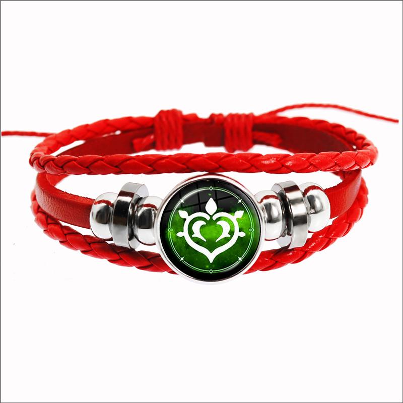 Genshin Impact Spiel Cosplay Requisite Auge Gottes Wasser Wind Donner Feuer Gestein Eis Element Lila Armband Schmuck Fans Geschenk