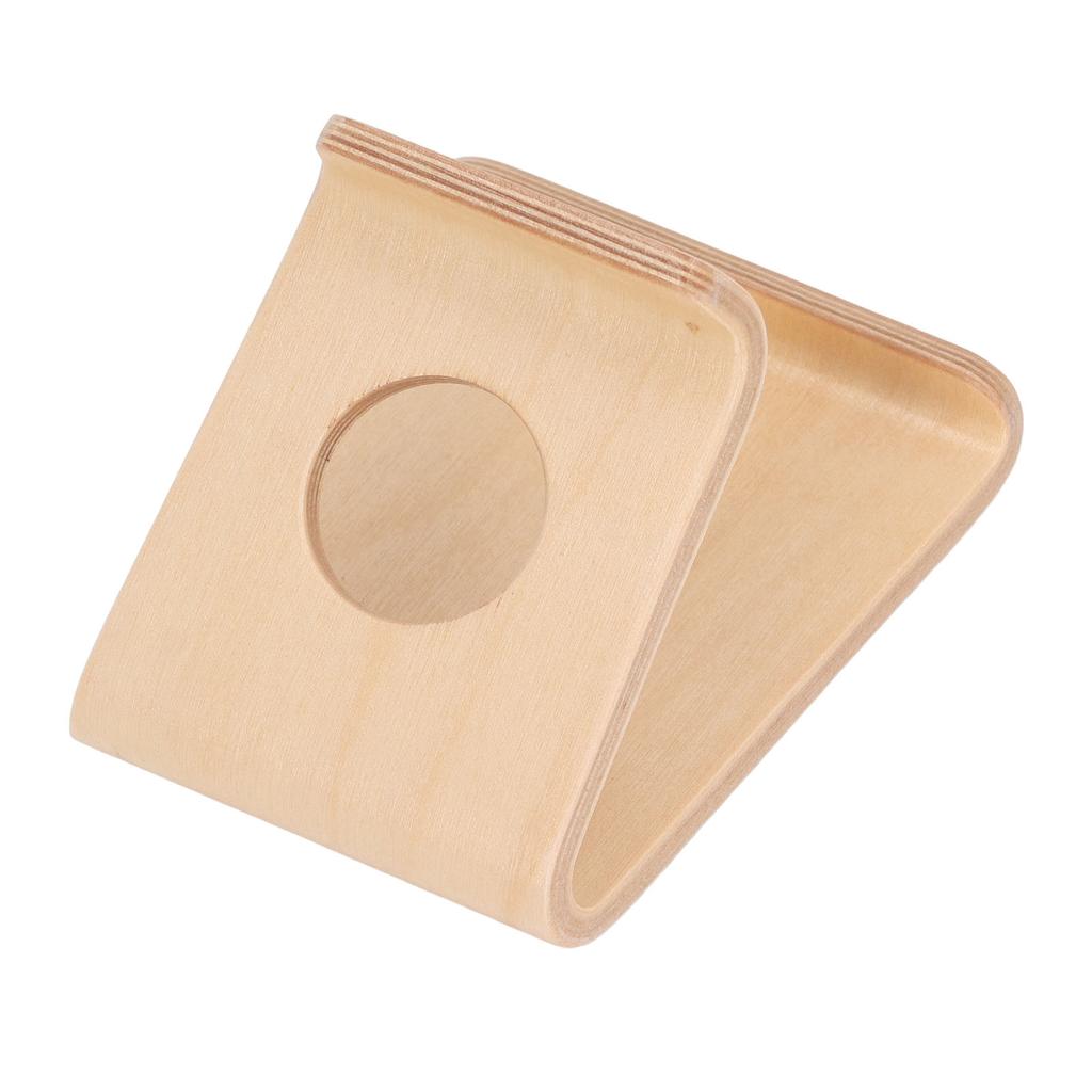 Wooden Phone Stand Waterproof Ergonomic Integrated Wood Tablet Holder with TPU Non Slip Pad Light