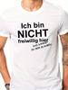 German I'm Not Here Voluntarily Men's T Shirt Women's Cotton Tee Casual Summer Oversized Loose Vintage Top Short Sleeve Trendy