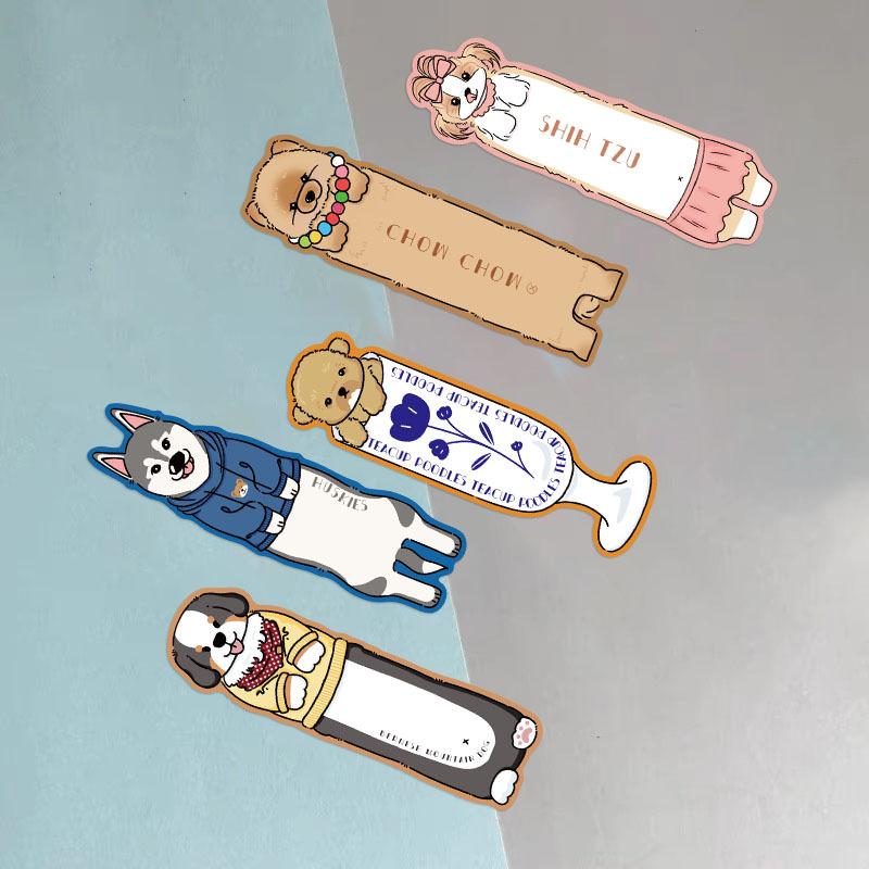 30Pcs Cartoon Kawaii Puppy Themed Bookmarks Student Reading Book Page Marking Cute Animal Bookmarks Student Stationery Gifts