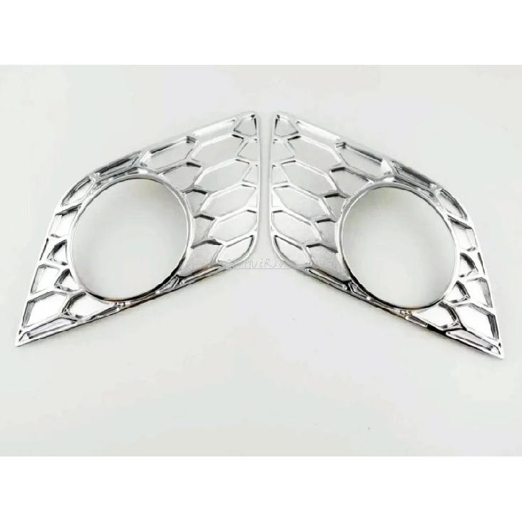 ABS Chrome Front Fog Light Lamp Cover Trim For Nissan Sentra Sylphy 2016