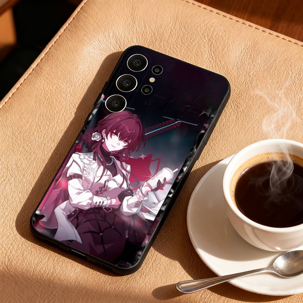 Honkai Star Rail Game Kafka Phone Case For Samsung S26,S25,24,23,22,30,21,10,9,Ultra,Plus,Lite,Black Soft Case