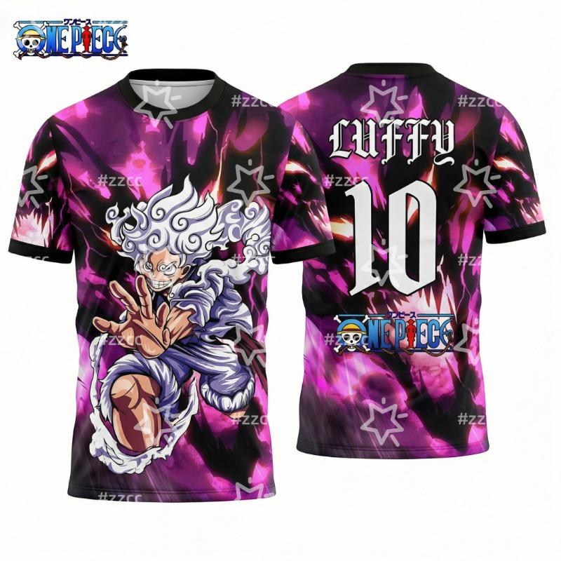 2026 One Piece's Monkey D. Luffy Graphic T-shirt Japanese anime football jerseys Sports Men's T-Shirt Kid's Clothing Tee Woman