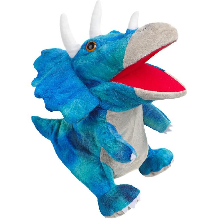Cute Dinosaur Hand Puppet Funny Plush Stuffed Animal Toy Adults Toddler Huggable Dinosaur Plushies Pretend Play Doll Storytelling Interactive Puppet