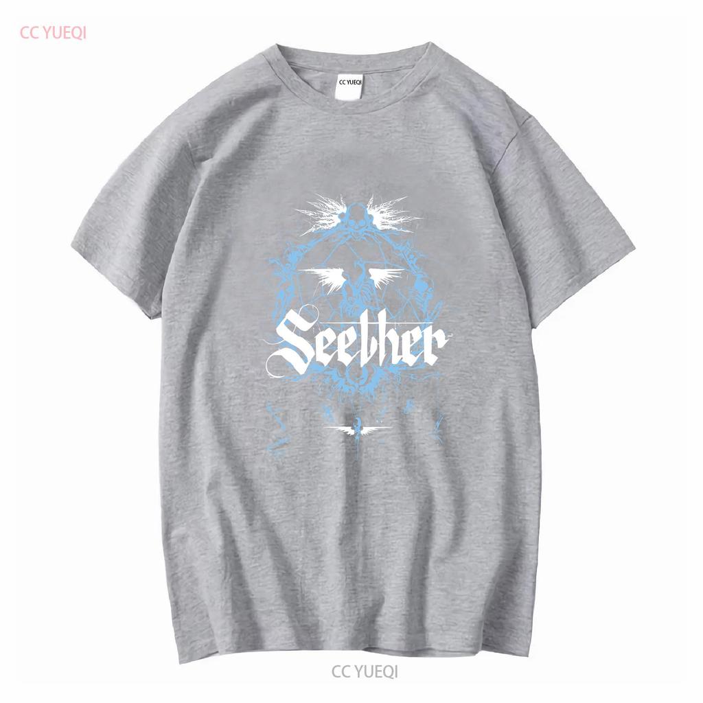 Seether Tričko Bavlna Černá Velikost S až 5XL PM1197 vintage Vyprané Pohodlné Unisex Lehce Pružné homme Univerzální Ležérní