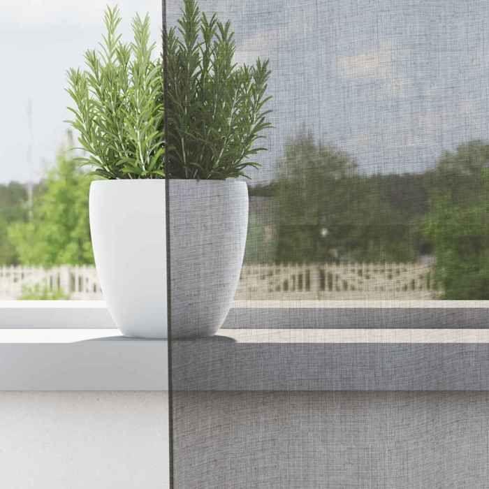 VidaXL Rideaux en voile avec œillets 2 pcs gris foncé 140x225 cm, rideau en filet, rideau transparent, voile de fenêtre, 4102079