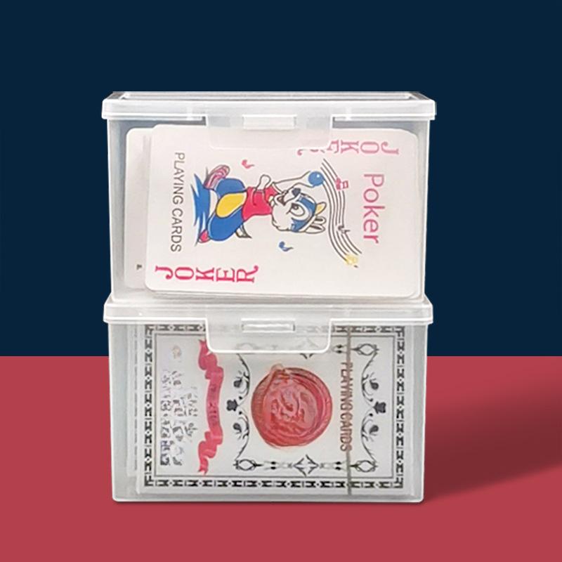 Card Storage Box Transparent Plastic Box Game Card Storage Box ID Card Business Card Storage Box