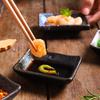 Ceramic Raised Corner Sushi & Sauce Dishes