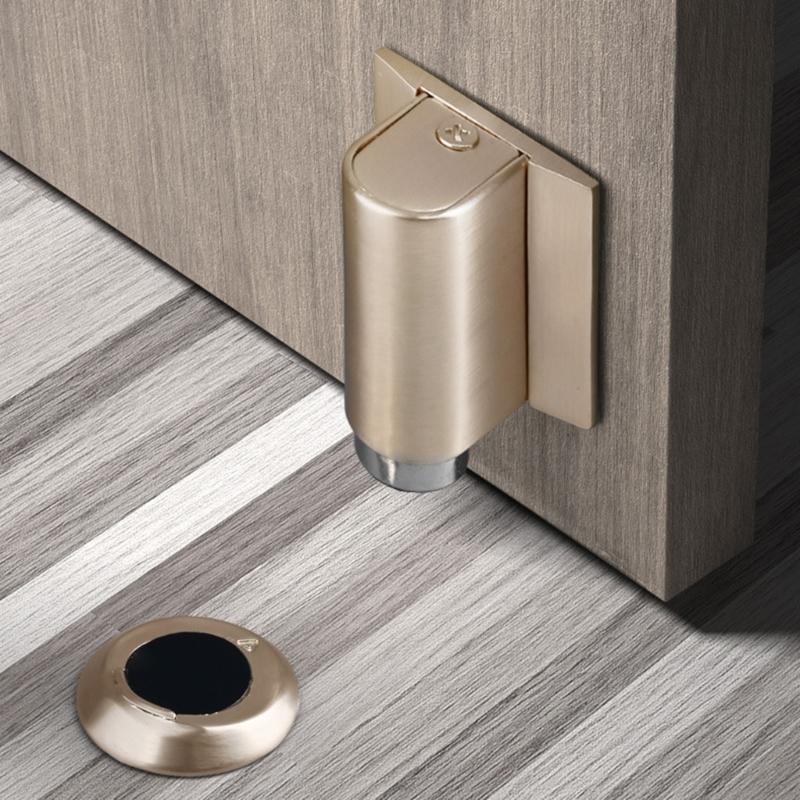 Adjustable Magnetic Door Stoppers Heavy Duty Door Holder Self Adhesive Designs for Quiet Operate & Wall Protections