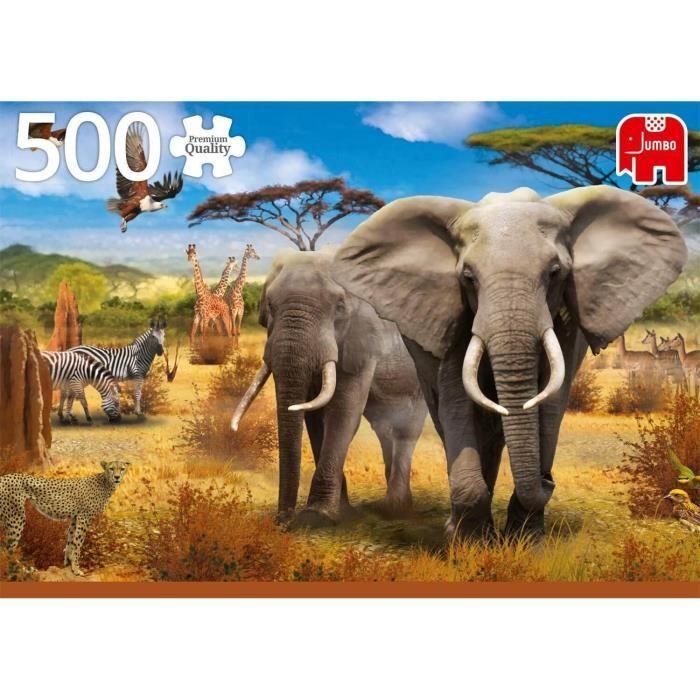 Puzzle 500 Pièces - DISET - Savane Africaine - Animaux - Mixte - Enfant