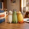 Figurine de Chat Fantaisiste Faite à la Main Mignonne Petite Sculpture de Chat en Résine pour Bureau Étagère Table de Chevet Décoration de Maison Cadeaux pour Amoureux des Chats