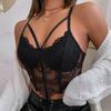 Women's Fashion Casual Lace Wrap Chest Sexy Diamond Backless Camisoler Fishbone Nvel Vest