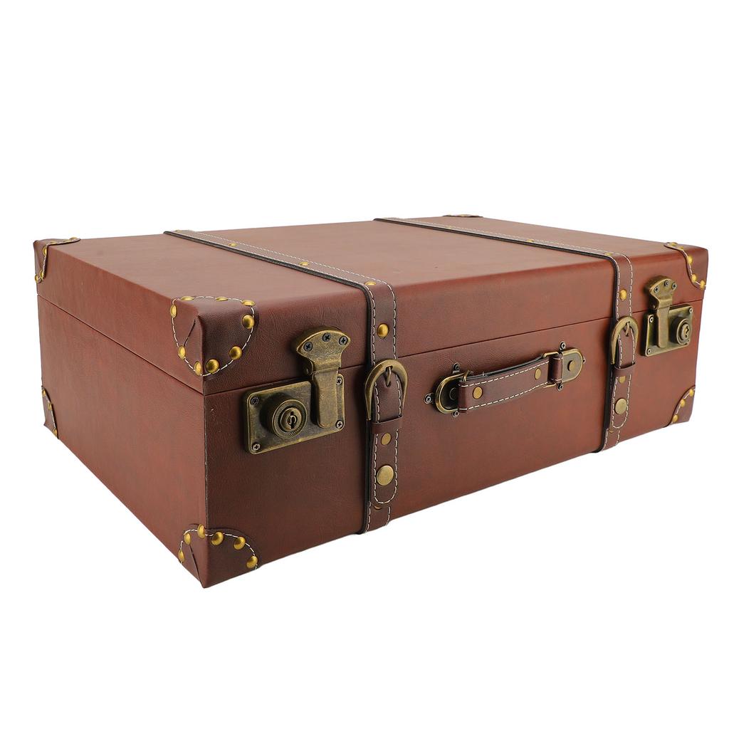 Retro Suitcase Large Capacity Mini Delicate Vintage Storage Box for Home Travel Go Out