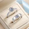 925 Sterling Silver 0.5-2ct D VVS1 Moissanite Ring Classics for Women Wedding Jewelry Engagement Imitation Diamond Fashion Gifts