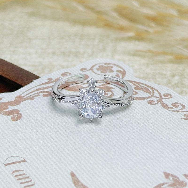 Light Luxury Love Gypsy Stars, Pigeon Eggs, Zir*****Pen Rings, Women S Luxury Niche Stacking Wearing High-End Rings Adjustable opening