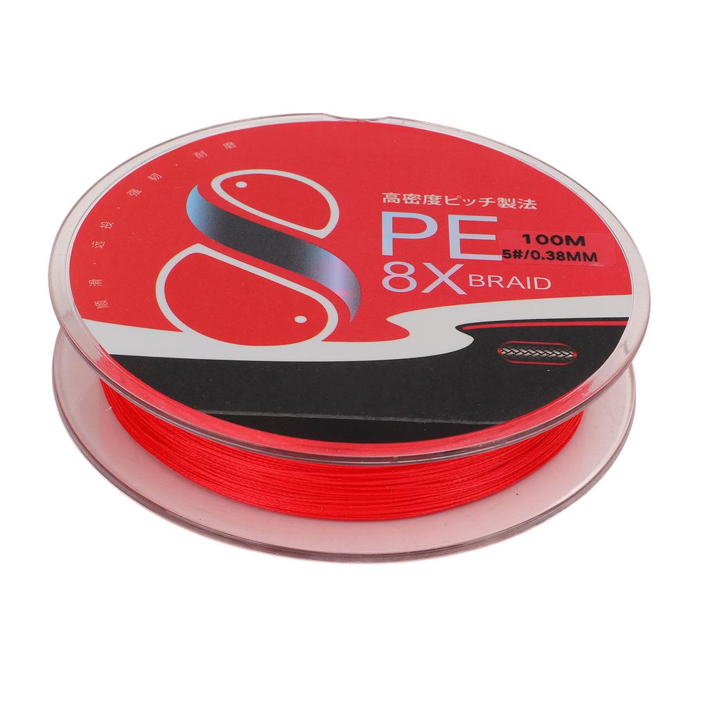 Fly Fishing Line PE 8 Strands 0.38mm Diameter 100m Length 25kg Pull Floating Line for Carp