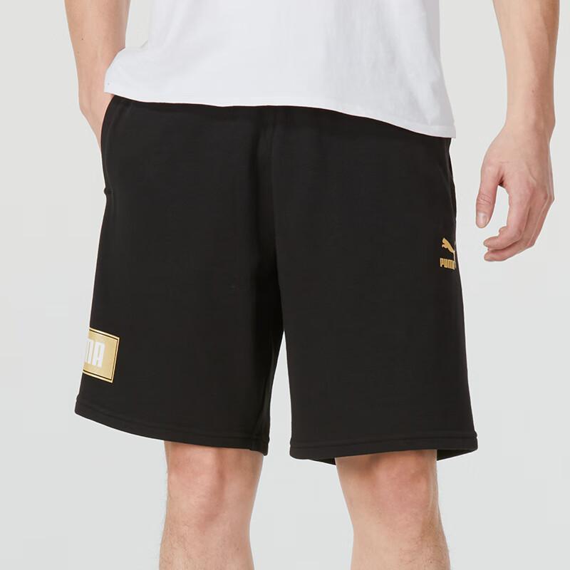 Puma Letter Logo Print Breathable Casual Shorts Unisex shorts Black 626883-01