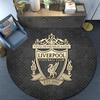 Liverpool Runder Teppich, Teppich für Wohnzimmer Schlafzimmer Sofa Spielzimmer Dekoration, Rutschfeste Bodenmatte