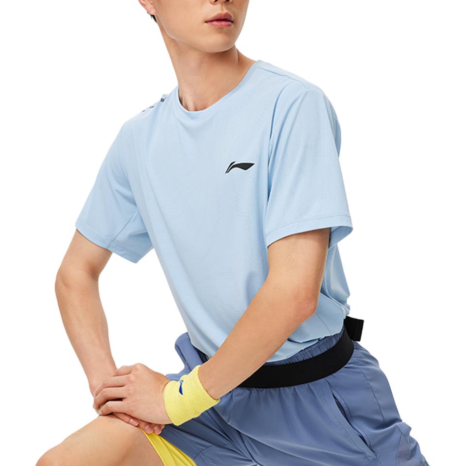Men's T-Shirt Li-Ning Li Ning T Shirt Men's Soft Matte Blue
