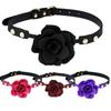 Soft PU Leather Handcuffs and Collar Set with Leash