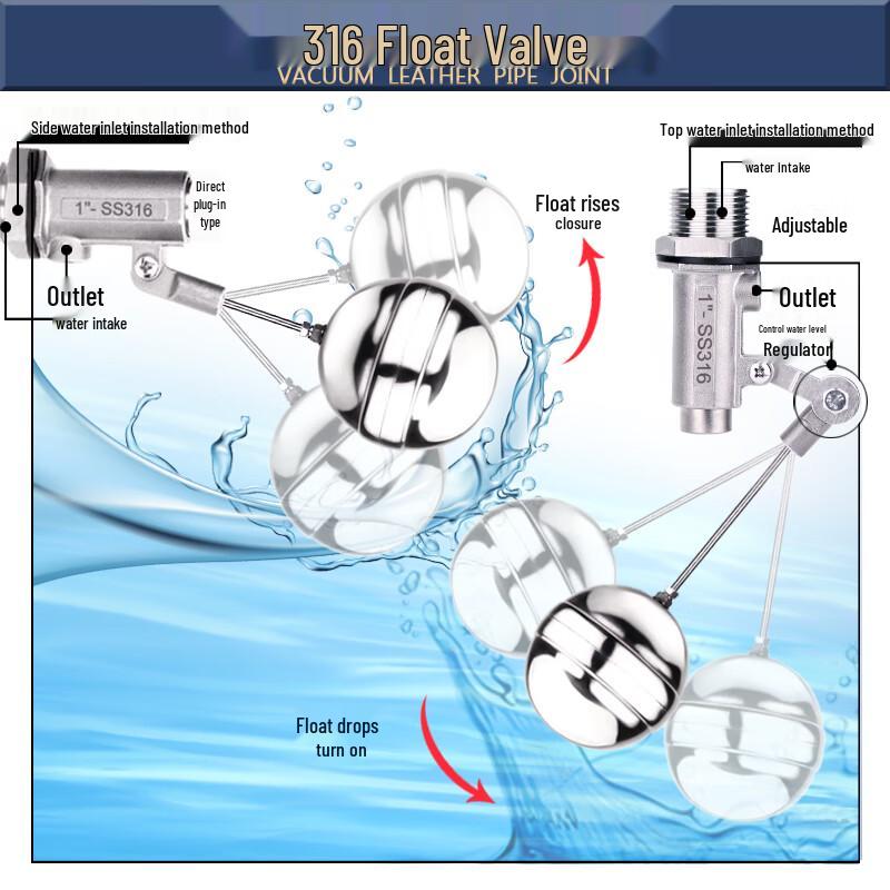 Diannan 316 Stainless Steel Automatic Float Valve