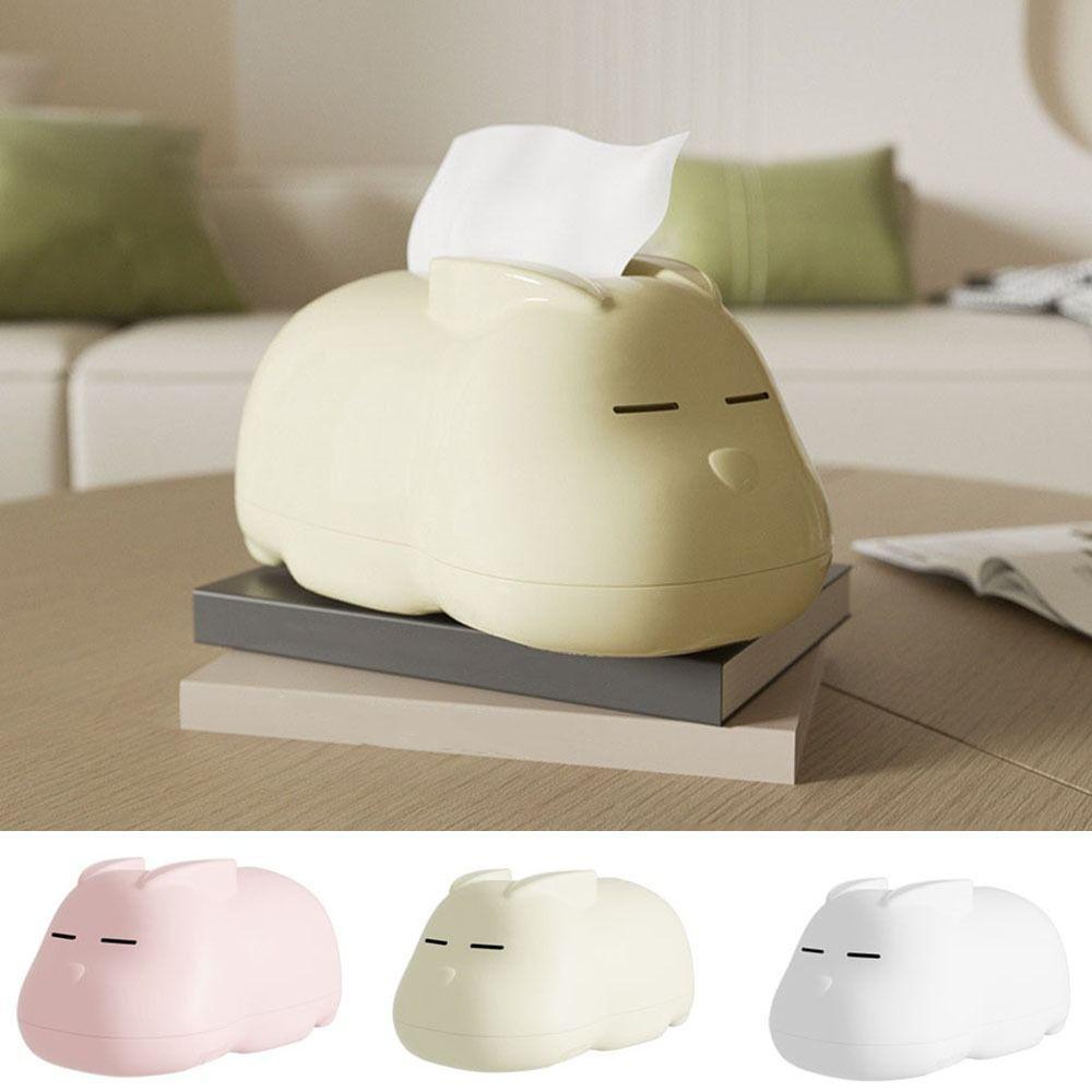 

Adorable Napkin Storage Box Plastic Napkin Holder Creative Bunny Tissue Box Bedroom