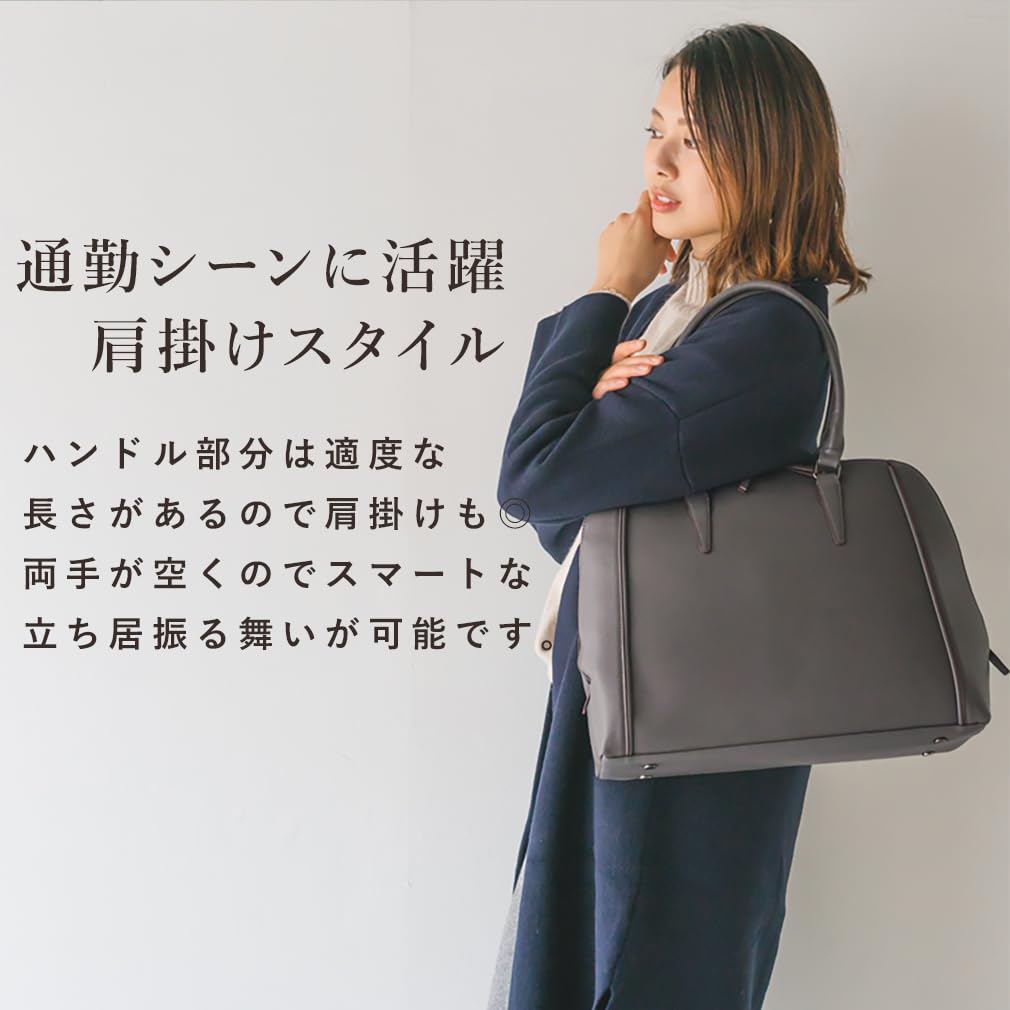 VITAFELICE Women's Round Business Tote Bag vsib-21c33p (Gray)