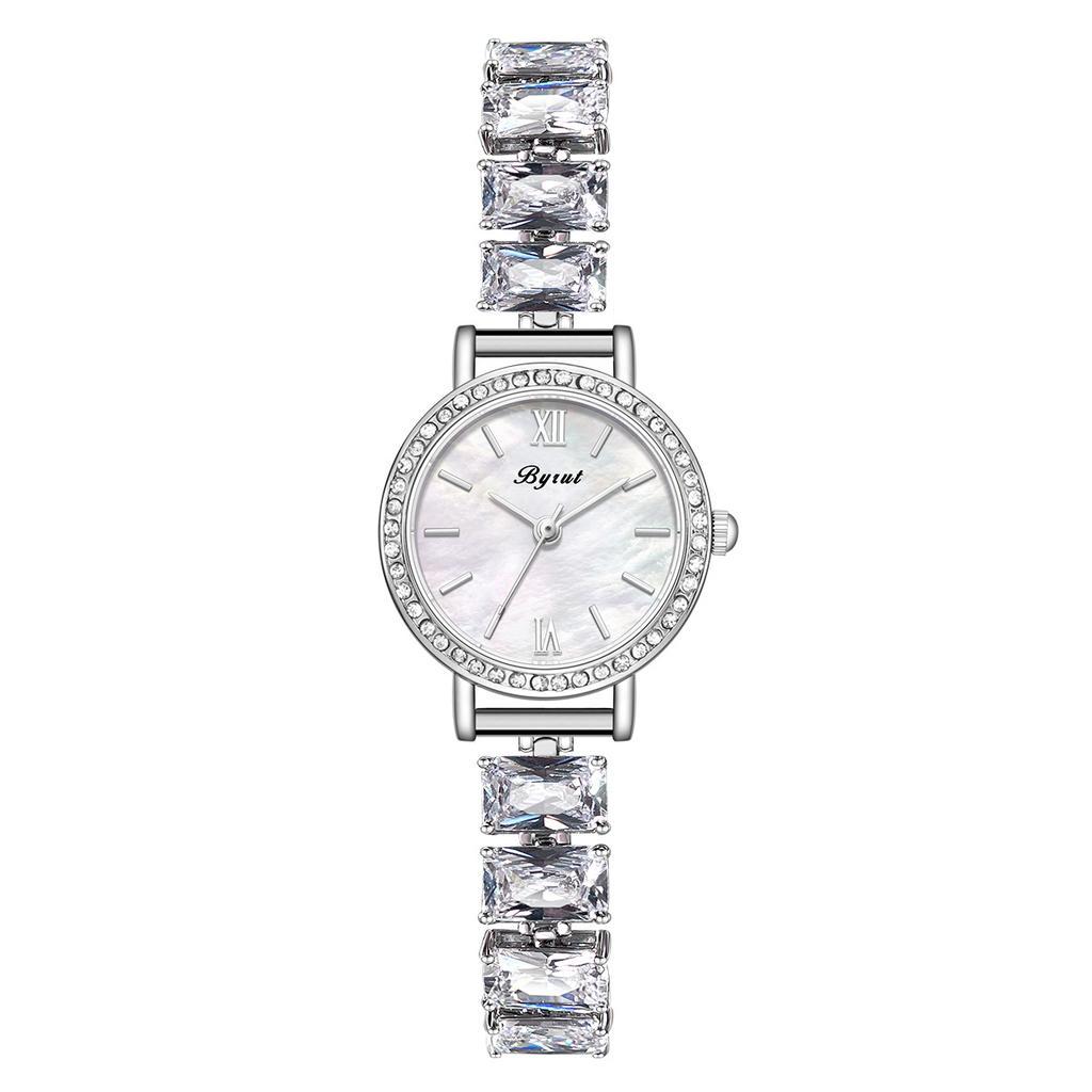 UTHAI CQ444 Trendige modische Beimu Damenuhr Zirkonia Armband Quarzuhr Leichte Luxusuhr Geschenkuhren für Frauen