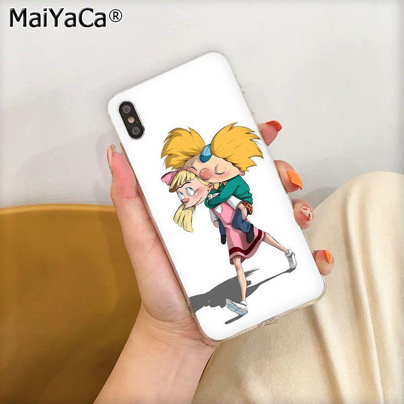 

MaiYaCa Funny cartoon Hey Arnold Helga love Phone Case for iphone 13 12 pro max SE 2020 11 pro 8 7 66S Plus X XS MAX 5S SE XR iphone 6 6s