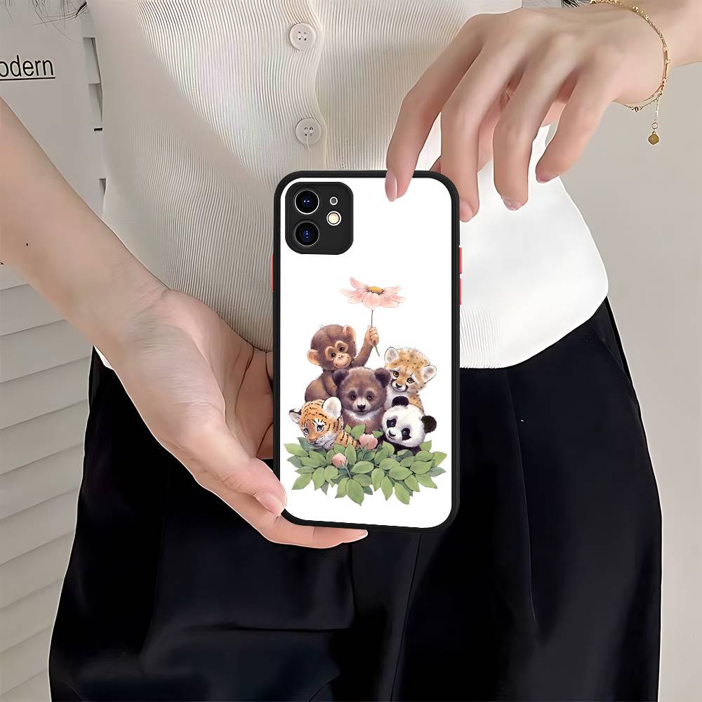 Wildflower Safari Bärenbaby Handyhülle Für IPhone 16e 16 15 14 13 12 11 Pro Max X XS MAX Plus Spuerstar Mattes Cover