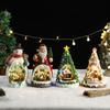 Christmas Resin Rotating Ornament LED Lights Multi-functional Old Man Music Box, Christmas Gift Ornament