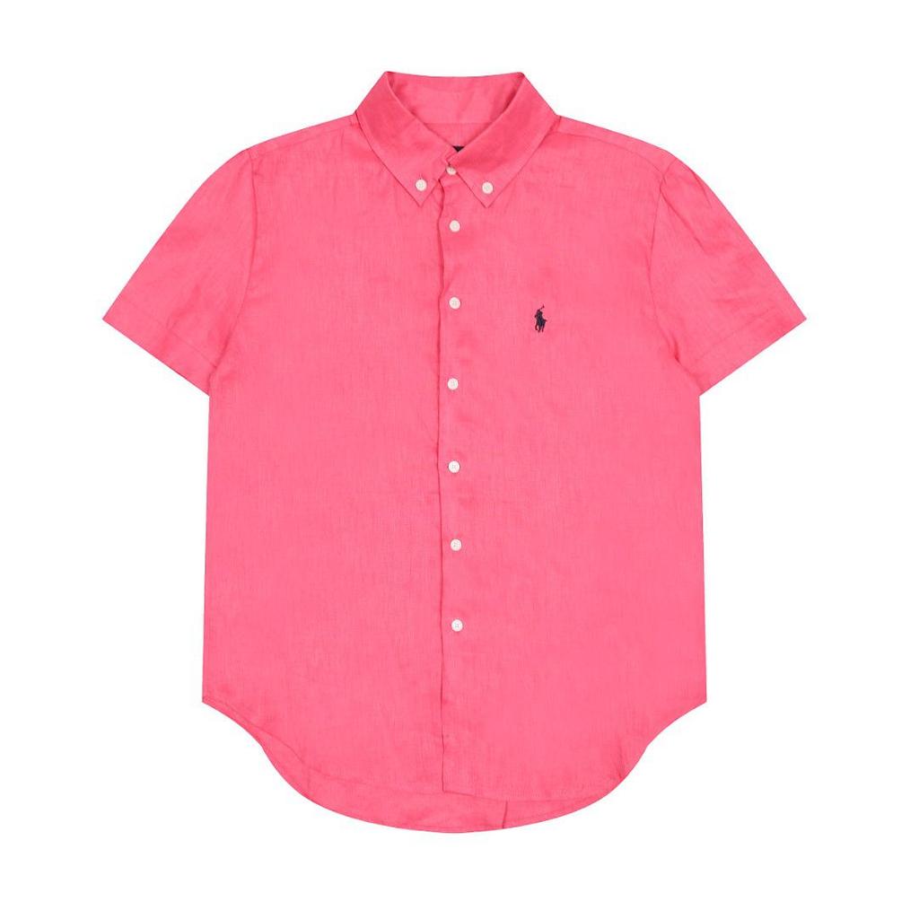 2025 Sommer Ralph RL Little Pony Besticktes Reines Leinen Göttinnen-Kurzarmhemd