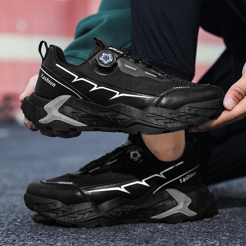 Fashion Men's Korean Rotating Buckle Fashion Casual New Sports Shoes Comfortable Hovershoe Sole Outdoor Leisure Walking Cycling Golf Sho